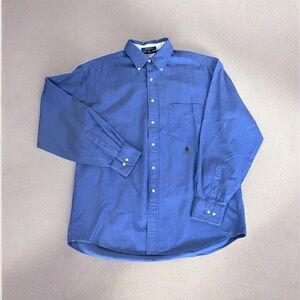 Tommy Hilfiger Men's Classic Cotton Blue Button Down Shirt with Lion crest XL